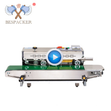 Bespacker FR-880SS Stainless Steel Electronic Automatic Continuous Date Printing Plastic Bag Heat Sealing Machine